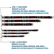 Yellowstone Y Logo Full Color Black/White Seatbelt Buckle Collar - YELLOWSTONE Dutton Ranch 1886 Icons Black/White/Red