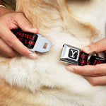 Yellowstone Y Logo Full Color Black/White Seatbelt Buckle Collar - YELLOWSTONE Dutton Ranch 1886 Icons Black/White/Red