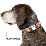 Yellowstone Y Logo Full Color White/Yellow Seatbelt Buckle Collar - Yellowstone Patches Stacked Browns/Reds/Yellows