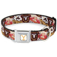 Load image into Gallery viewer, Yellowstone Y Logo Full Color White/Yellow Seatbelt Buckle Collar - Yellowstone Patches Stacked Browns/Reds/Yellows

