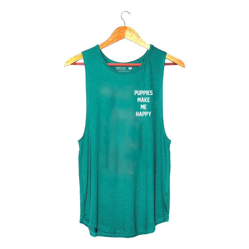 Puppies Make Me Happy Sleeveless Top | Gift for Dog Lovers