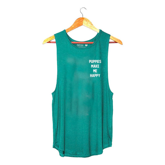 Puppies Make Me Happy Sleeveless Top | Gift for Dog Lovers