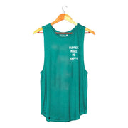 Puppies Make Me Happy Sleeveless Top | Gift for Dog Lovers