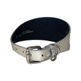 Load image into Gallery viewer, Stunning Silver Snake 3” Wide Style Collar With Silver Hardware
