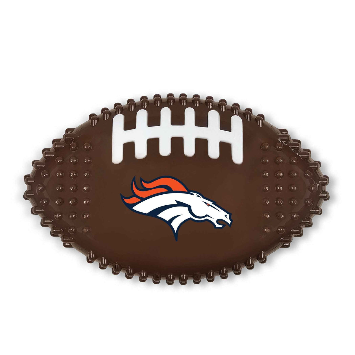 Denver Broncos Hard Nylon Football Chew Toy