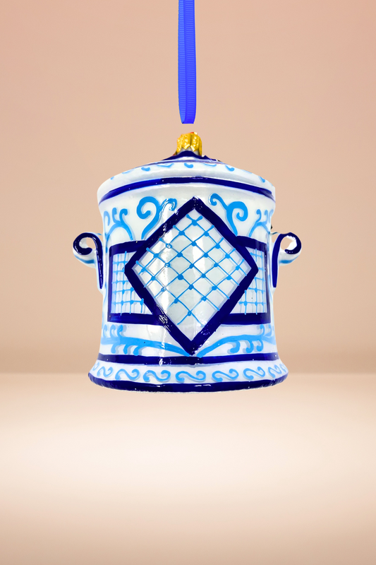 DeSantis Cookie Jar Polish Glass Ornament - Southlake Paws