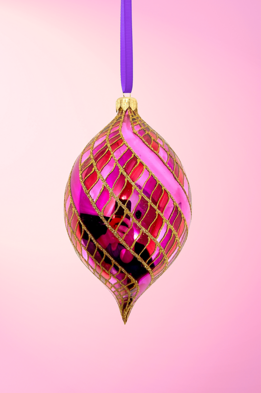 Desert Rose Spinner Glass Ornament - Southlake Paws