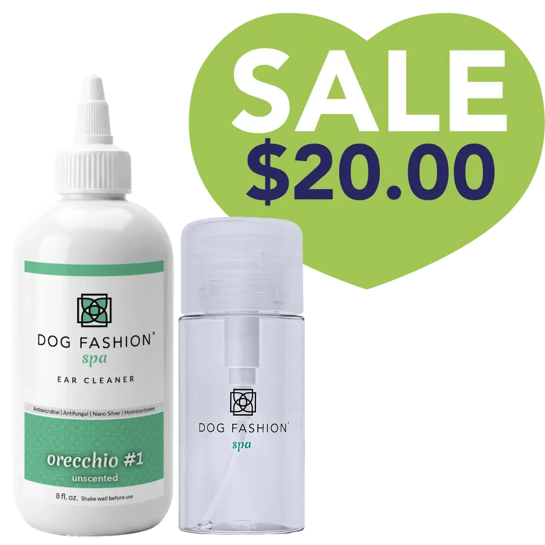 Orecchio #1 Unscented Ear Cleaner 8oz with Ear Cleaner Bottle by Dog Fashion Spa