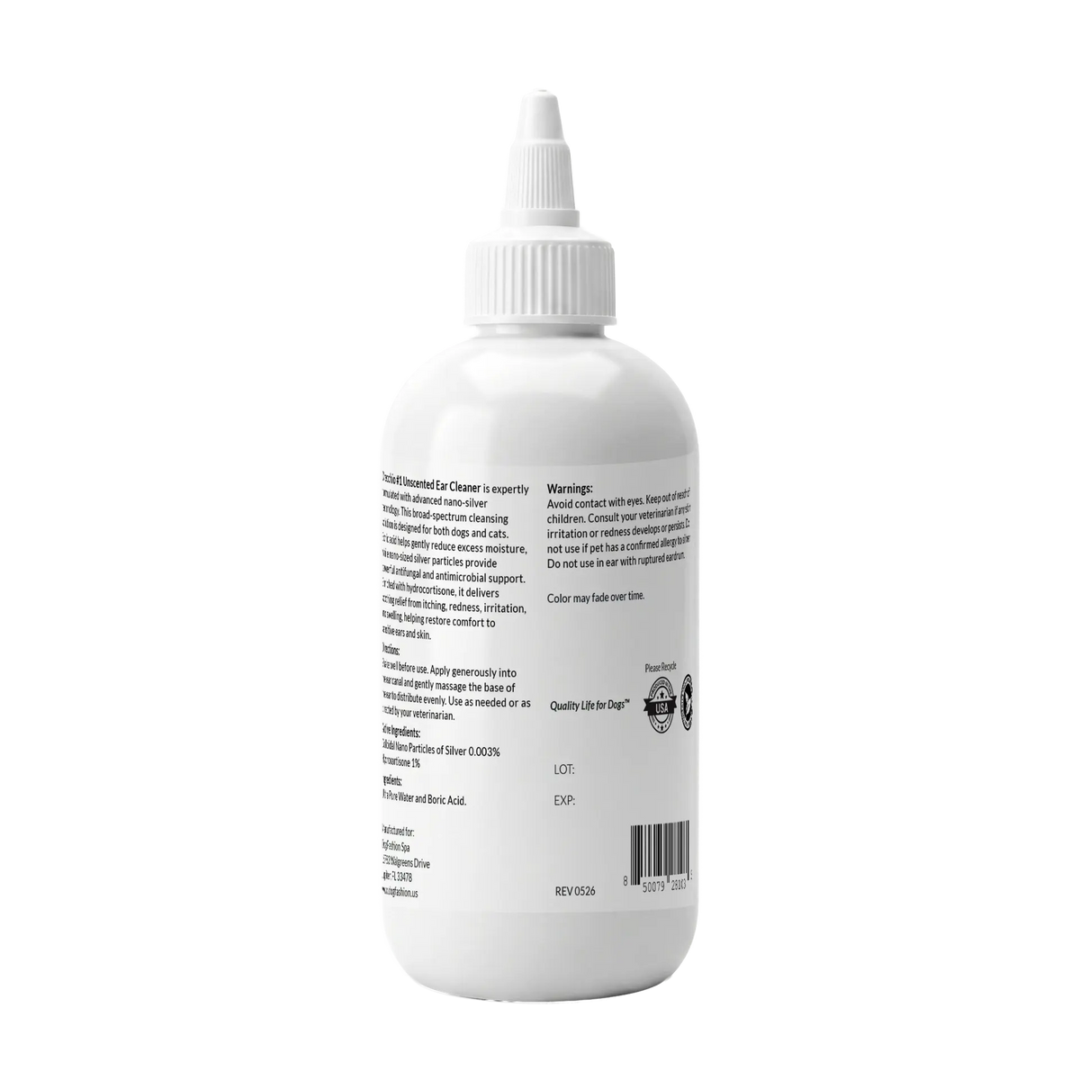 Orecchio #1 Unscented Ear Cleaner 8oz by Dog Fashion Spa