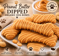 Load image into Gallery viewer, Peanut Butter Dipped Organic Dog Bones
