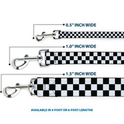 Black and White Checkered Dog Leash