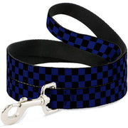Dog Leash - Checker Black/Blue