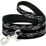 Dog Leash - Flame Silver