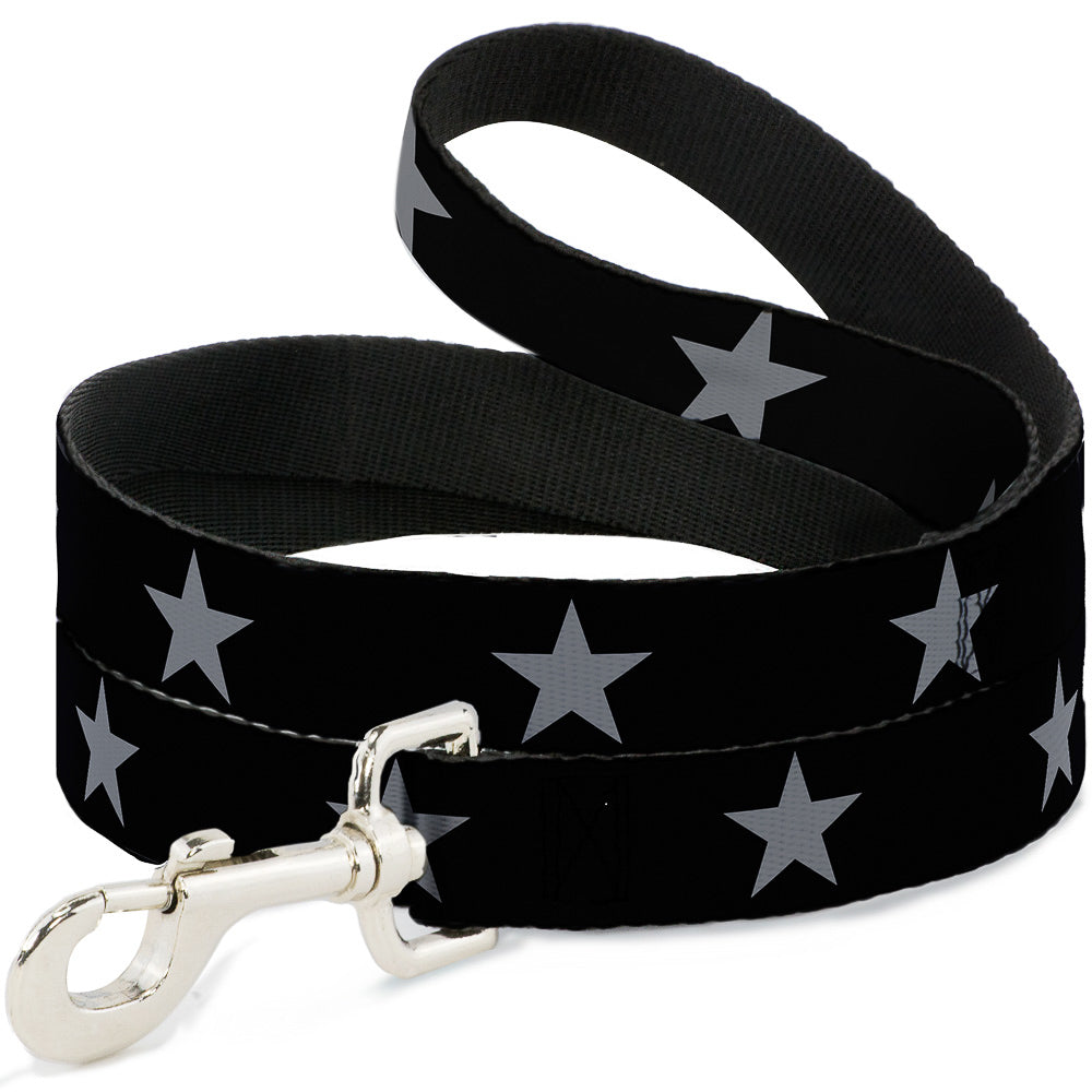 Dog Leash - Star Black/Silver