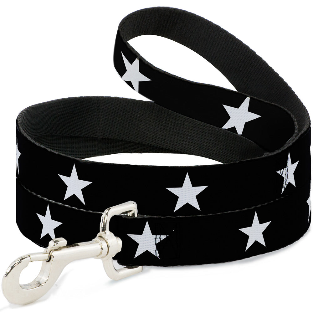 Dog Leash - Star Black/White