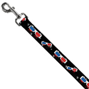 Dog Leash - 3-D Glasses Dripping w/Stars