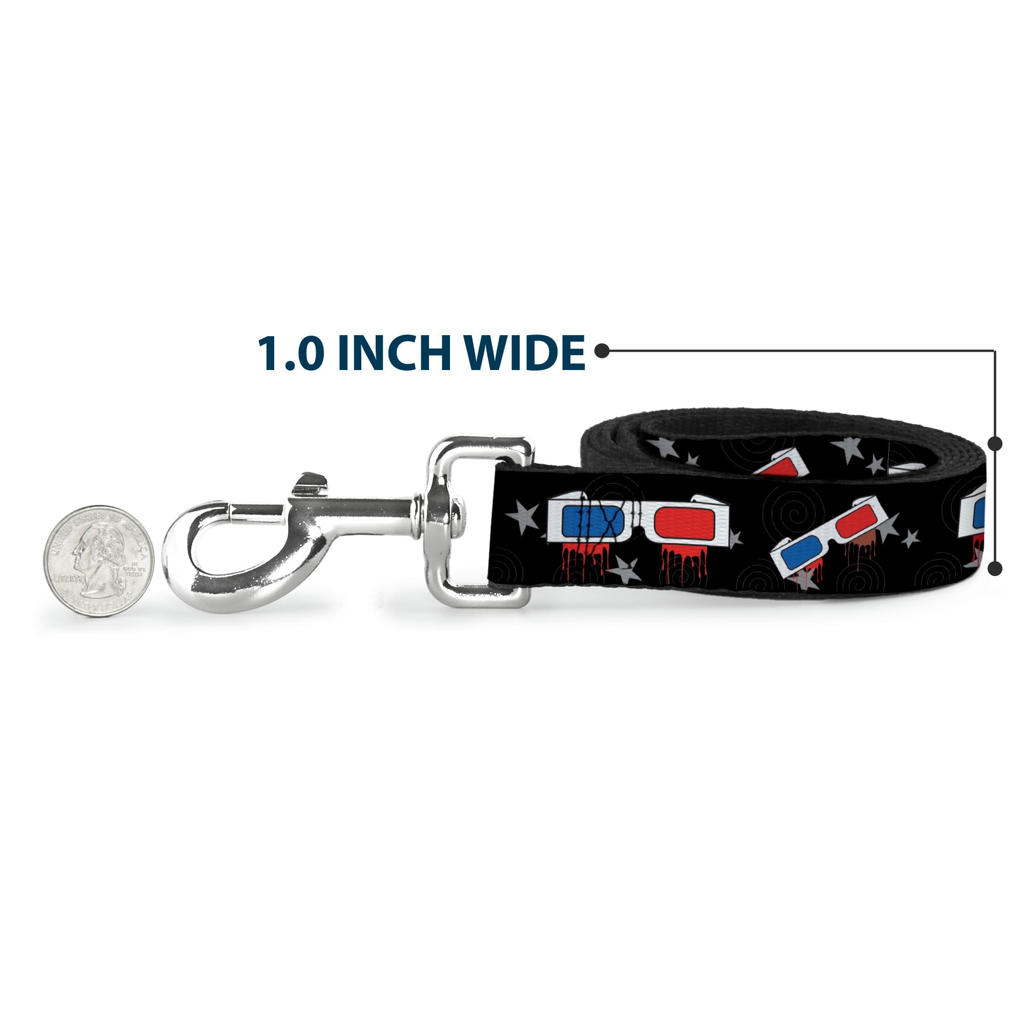 Dog Leash - 3-D Glasses Dripping w/Stars