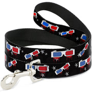 Dog Leash - 3-D Glasses Dripping w/Stars