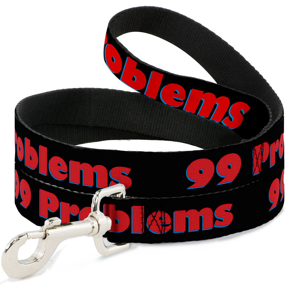 Buckle-Down Dog Leash - 99 PROBLEMS Black/Red