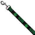 Load image into Gallery viewer, Buckle-Down Dog Leash - 420/Pot Leaf Black/Smoke/Green
