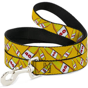 Buckle-Down Dog Leash - 40 Oz. Beer Bottles Yellow