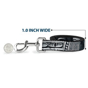 Dog Leash - 100 Dollar Bill CLOSE-UP White/Black