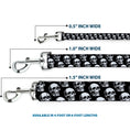 Load image into Gallery viewer, Dog Leash - 3-D Skulls Repeat Black/Grays/White
