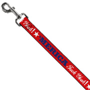 Dog Leash - 'MERICA FUCK YEAH!/Star Red/Blue/White