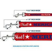 Dog Leash - 'MERICA FUCK YEAH!/Star Red/Blue/White