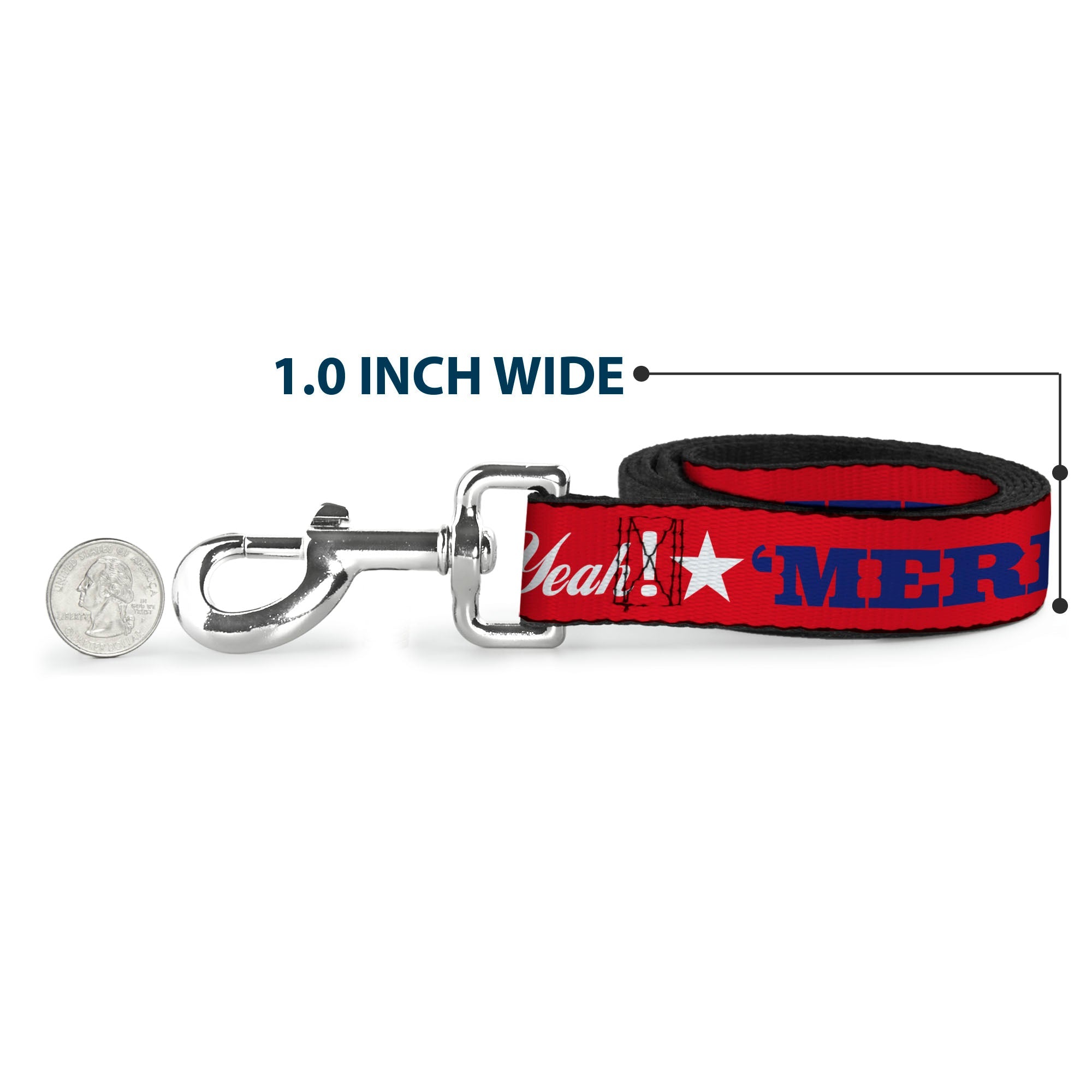 Dog Leash - 'MERICA FUCK YEAH!/Star Red/Blue/White