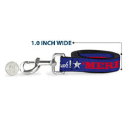 Dog Leash - 'MERICA FUCK YEAH!/Star Blue/Red/White