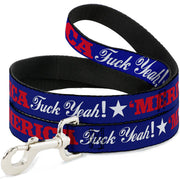 Dog Leash - 'MERICA FUCK YEAH!/Star Blue/Red/White