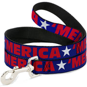 Dog Leash - 'MERICA/Star Blue/Red/White