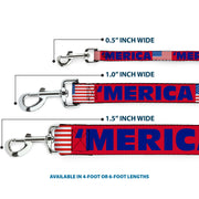 Dog Leash - 'MERICA/US Flag Red/Blue/White