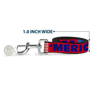 Dog Leash - 'MERICA/US Flag Red/Blue/White