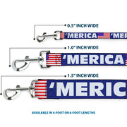 Dog Leash - 'MERICA/US Flag Blue/White/Red