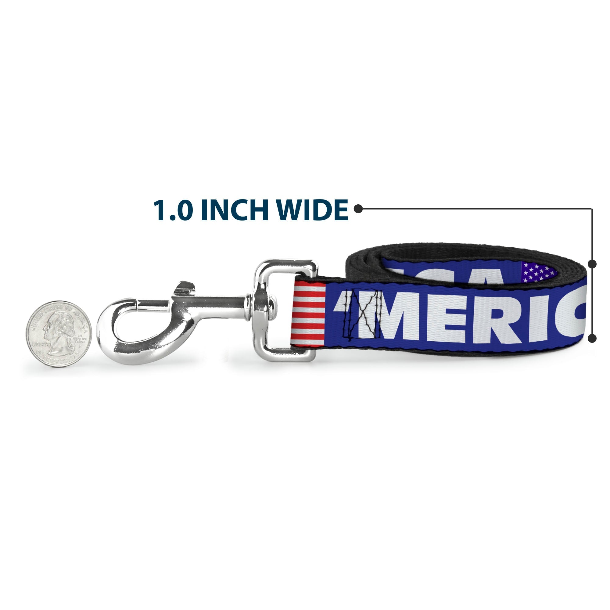 Dog Leash - 'MERICA/US Flag Blue/White/Red