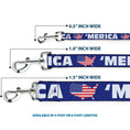 Load image into Gallery viewer, Dog Leash - 'MERICA/USA Silhouette Blue/White/US Flag

