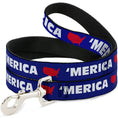 Load image into Gallery viewer, Dog Leash - 'MERICA/USA Silhouette Blue/White/Red
