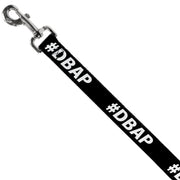 Dog Leash - #DBAP Hash Tag Text Black/White