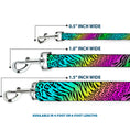 Load image into Gallery viewer, Dog Leash - Animal Skins Rainbow/Black
