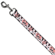 Dog Leash - Angry Bunnies Gray/Pinks