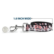 Dog Leash - Angry Bunnies Gray/Pinks