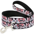 Load image into Gallery viewer, Dog Leash - Angry Bunnies Gray/Pinks
