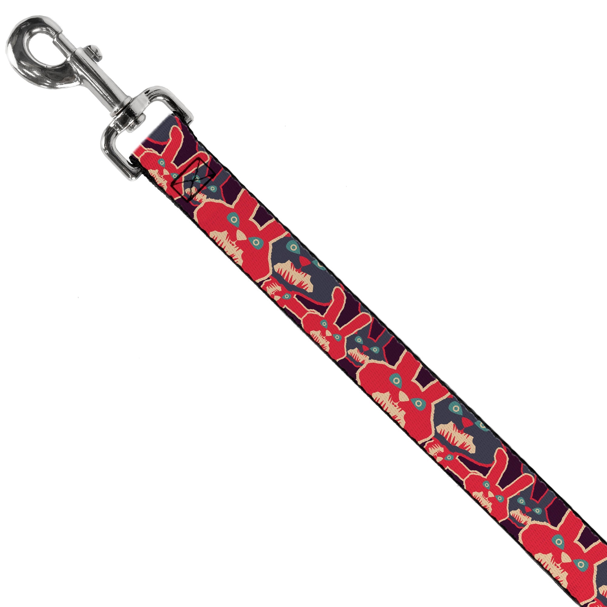 Dog Leash - Angry Bunnies Purple/Red/Blue