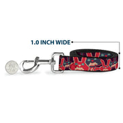 Dog Leash - Angry Bunnies Purple/Red/Blue