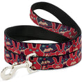 Load image into Gallery viewer, Dog Leash - Angry Bunnies Purple/Red/Blue

