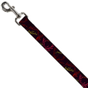 Dog Leash - Antlers Black/Burgundy/Gold
