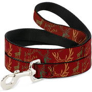 Dog Leash - Antlers Brown/Turquoise/Gold