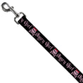Load image into Gallery viewer, Dog Leash - Angry Girl Black/Pink
